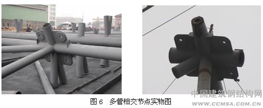 武漢火車站:多管相交節(jié)點實物圖 \